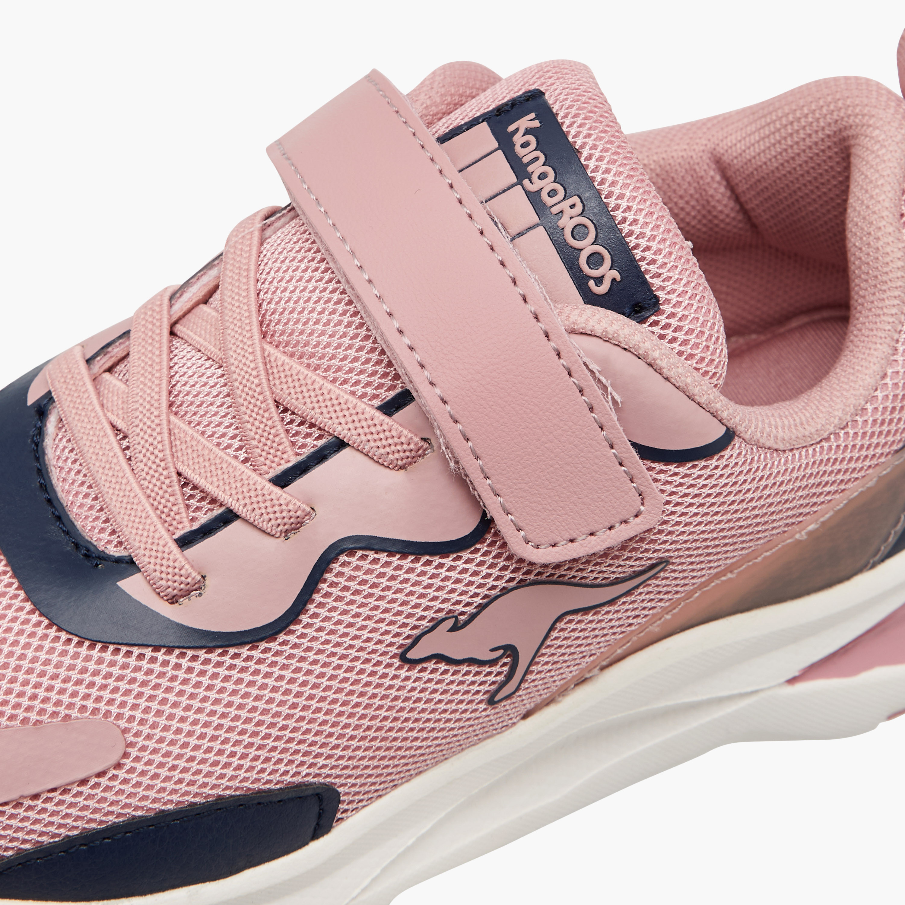 Kangaroos Girls Textured Hook & Loop Walking Shoes-girls-shoes-sneakers-image-4