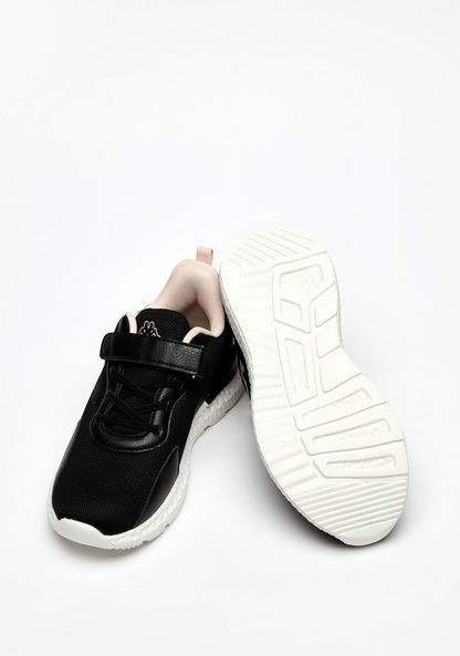 Kappa Girls' Textured Sneakers with Hook and Loop Closure-Girl%27s Sneakers-image-1