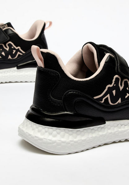 Kappa Girls' Textured Sneakers with Hook and Loop Closure-Girl%27s Sneakers-image-2