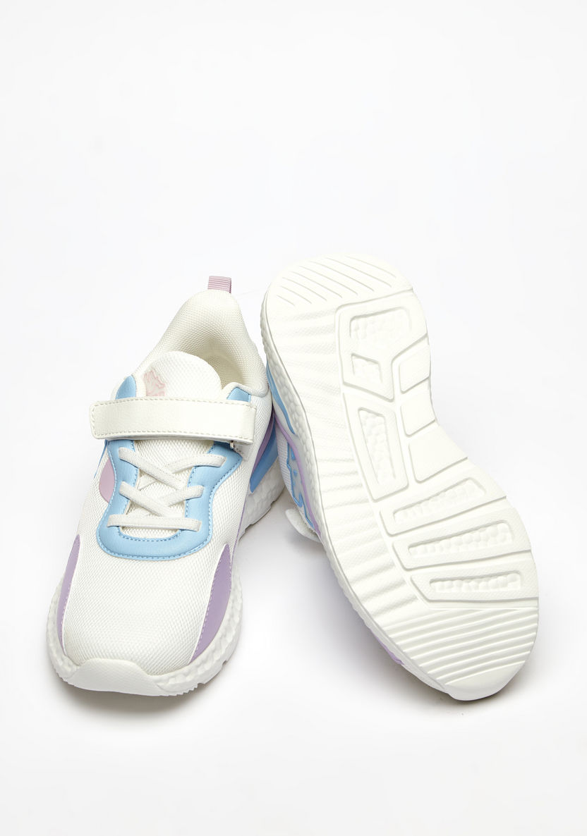 Kappa Girls' Textured Sneakers with Hook and Loop Closure-Girl%27s Sports Shoes-image-1