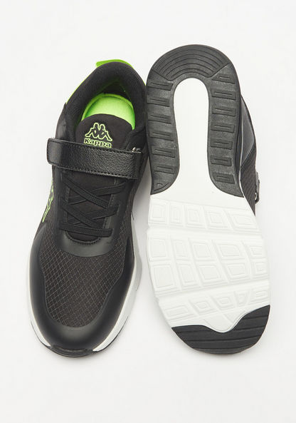 Kappa Boys' Textured Sneakers with Hook and Loop Closure-Boy%27s Sports Shoes-image-1