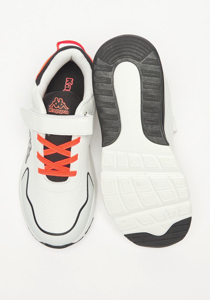 Kappa Boys' Textured Sneakers with Hook and Loop Closure-Boy%27s School Shoes-image-1
