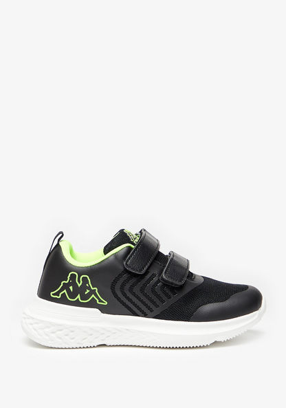 Kappa Boy's Textured Sneakers with Hook and Loop Closure-Boy%27s Sports Shoes-image-0