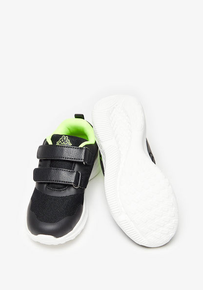 Kappa Boy's Textured Sneakers with Hook and Loop Closure-Boy%27s Sports Shoes-image-1