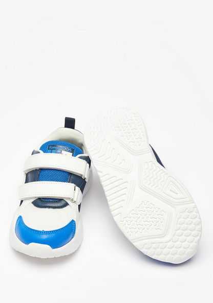 KangaROOS Boys' Textured Low Ankle Sneakers with Hook and Loop Closure-Boy%27s Sports Shoes-image-1