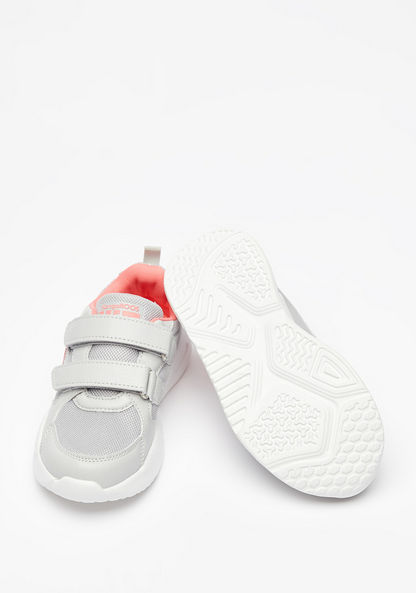 KangaROOS Girls' Textured Low Ankle Sneakers with Hook and Loop Closure-Girl%27s Sports Shoes-image-1