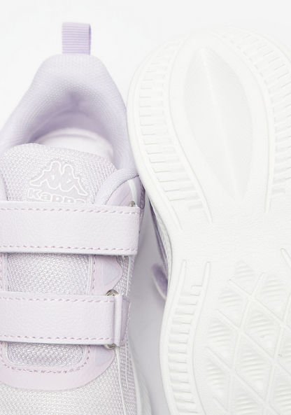 Kappa Girls' Logo Print Low-Ankle Sneakers with Hook and Loop Closure