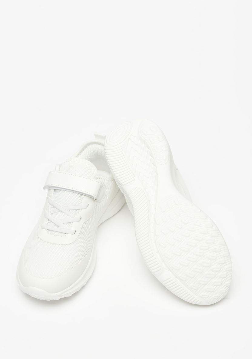 Kappa Boys' Textured Sneakers with Hook and Loop Closure-Boy%27s Sneakers-image-1