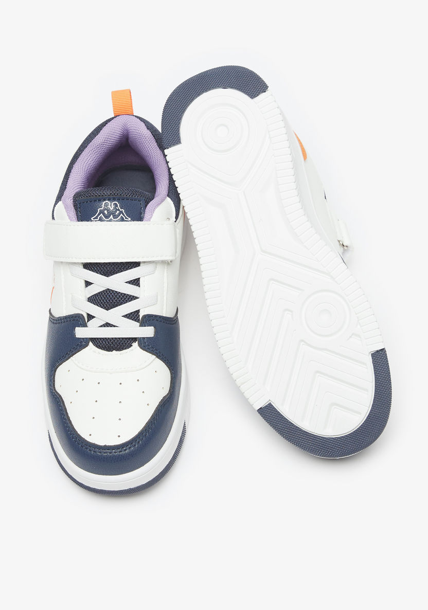 Kappa Boys' Perforated Sneakers with Hook and Loop Closure-Boy%27s Sports Shoes-image-1