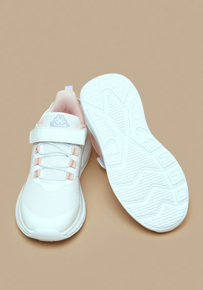 Kappa Girls' Logo Print Walking Shoes with Hook and Loop Closure-Girl%27s Sports Shoes-image-2