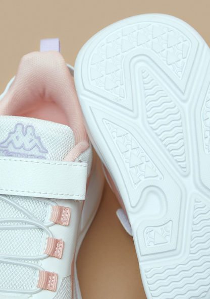 Kappa Girls' Logo Print Walking Shoes with Hook and Loop Closure-Girl%27s Sports Shoes-image-5