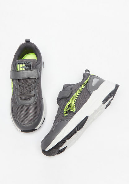 KangaROOS Boys' Textured Walking Shoes with Hook and Loop Closure-Boy%27s Sports Shoes-image-1