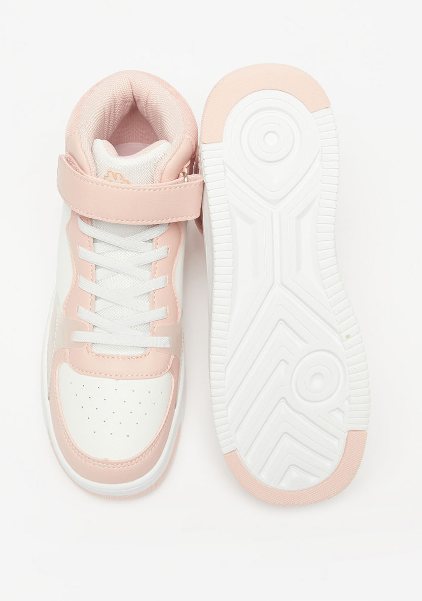 Kappa Girls' Panelled Sneakers with Hook and Loop Closure-Girl%27s Sneakers-image-1