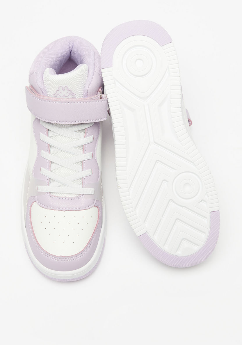 Kappa Girls' Panelled Sneakers with Hook and Loop Closure-Girl%27s Sneakers-image-1