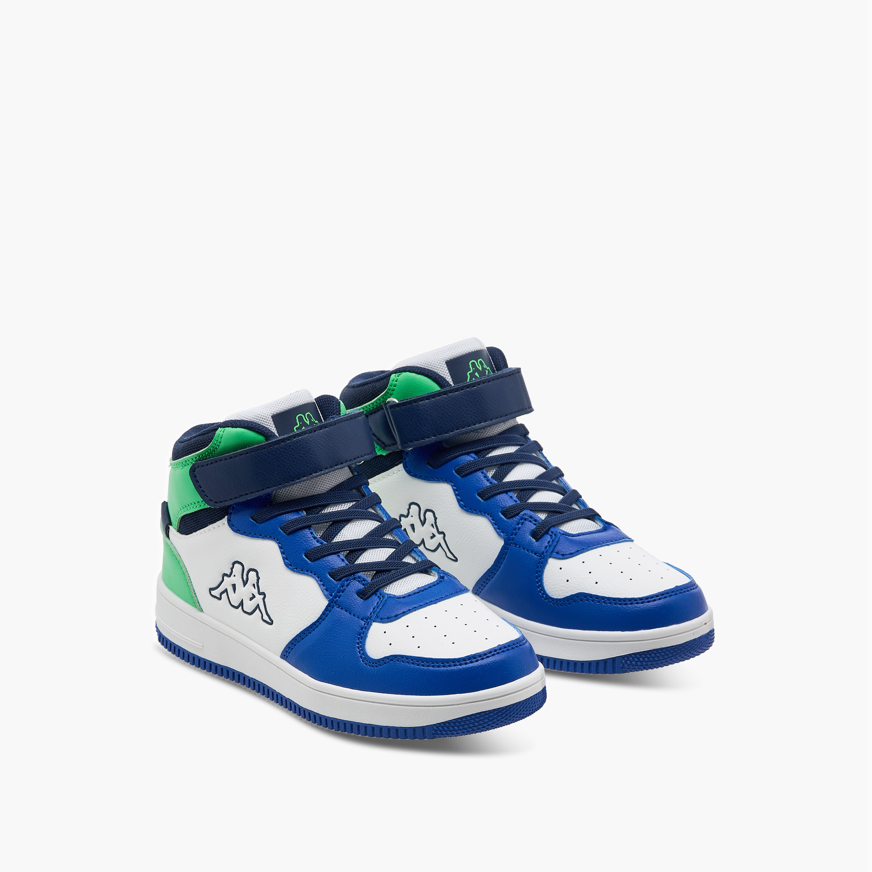 Kappa Boys' Colourblock Hight Cut Sneakers with Hook and Loop Closure-boys-shoes-sneakers-image-1