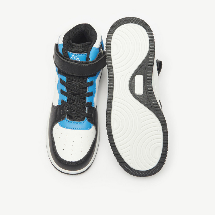 Kappa Boys' Perforated Sneakers with Hook and Loop Closure