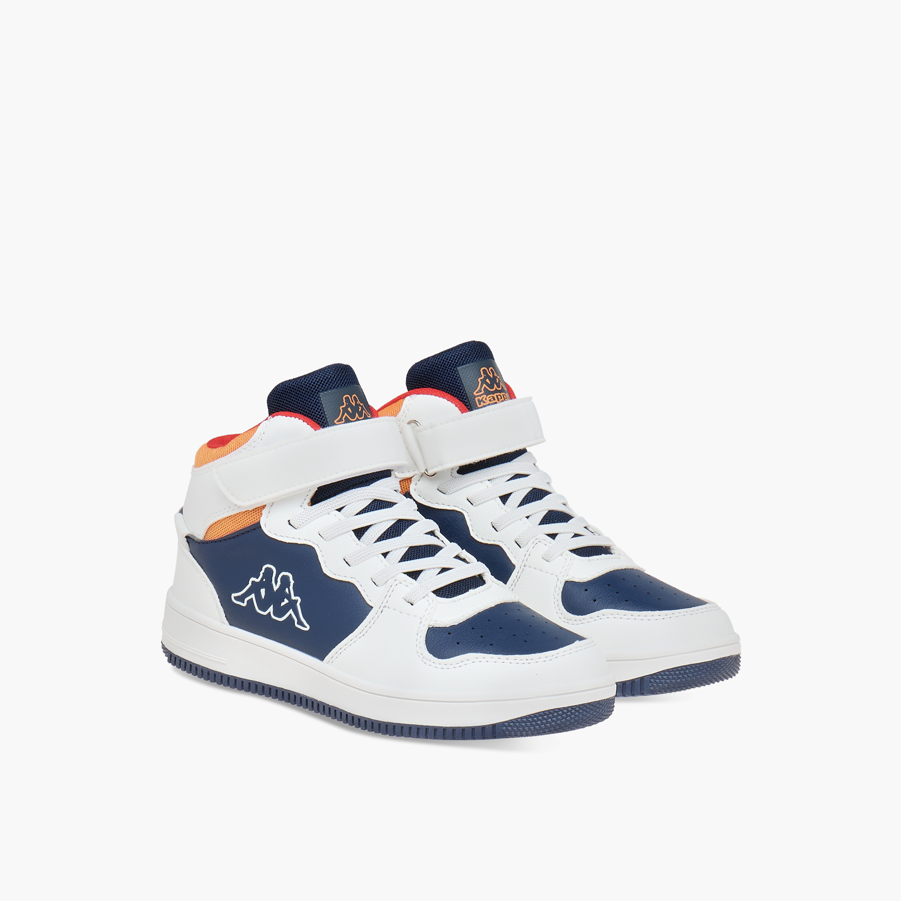 حذاء رياضي بشريط إغلاق لاصق وتفاصيل الشعار للأولاد من كابا-boys-shoes-sneakers-image-1