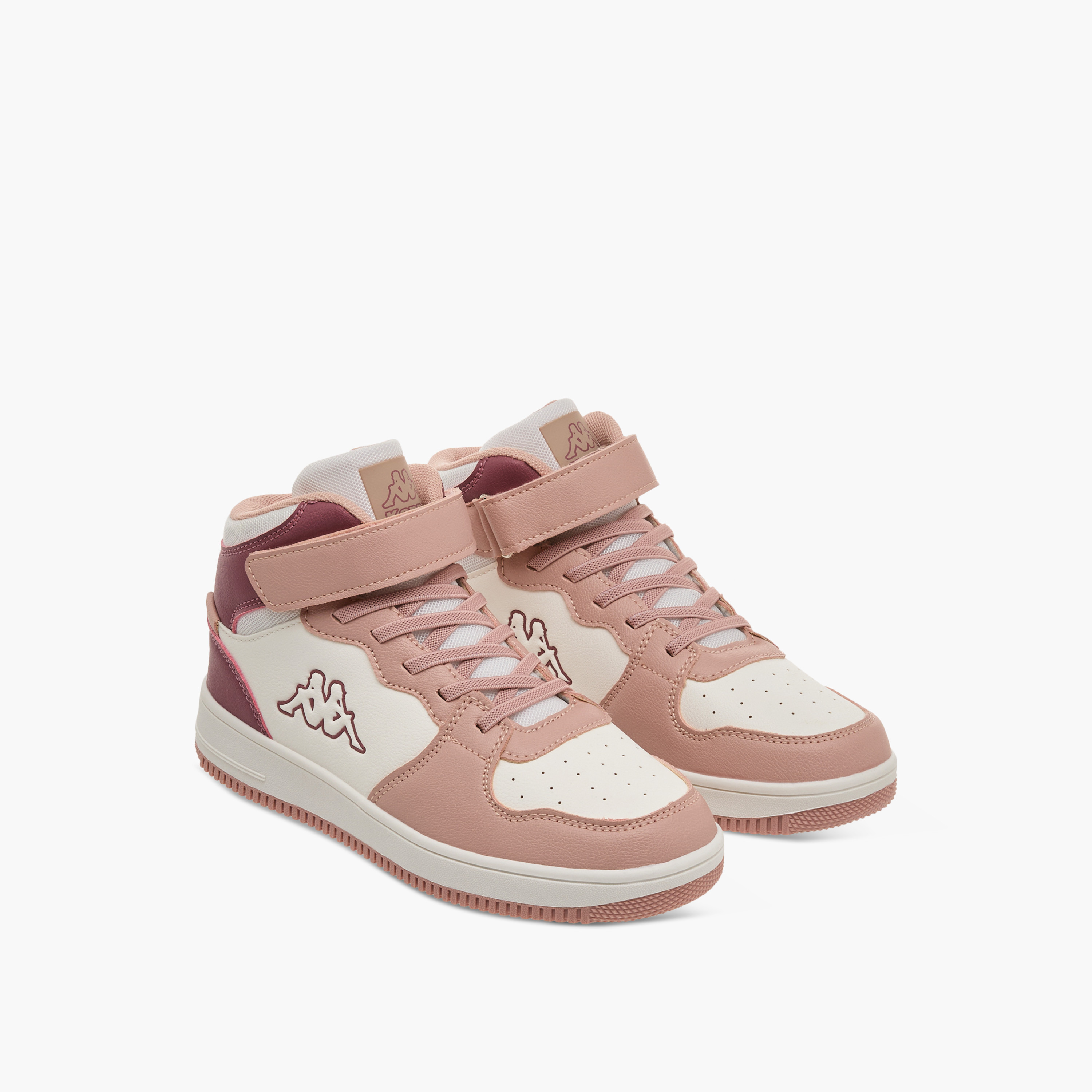 Kappa Girls' Colourblock Sneakers with Hook and Loop Closure-girls-shoes-sneakers-image-1