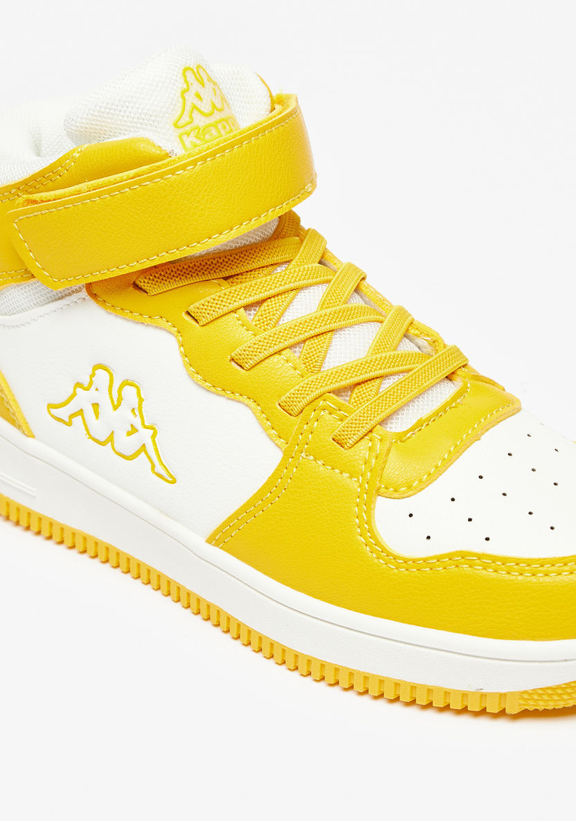Kappa Boys' Panelled High Top Sneakers with Hook and Loop Closure-Boy%27s Sneakers-image-4