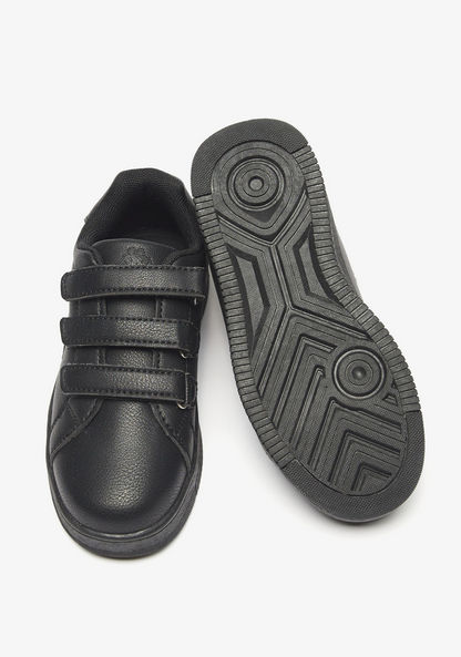 Kappa Boys' Solid Sneakers with Hook and Loop Closure-Boy%27s School Shoes-image-1