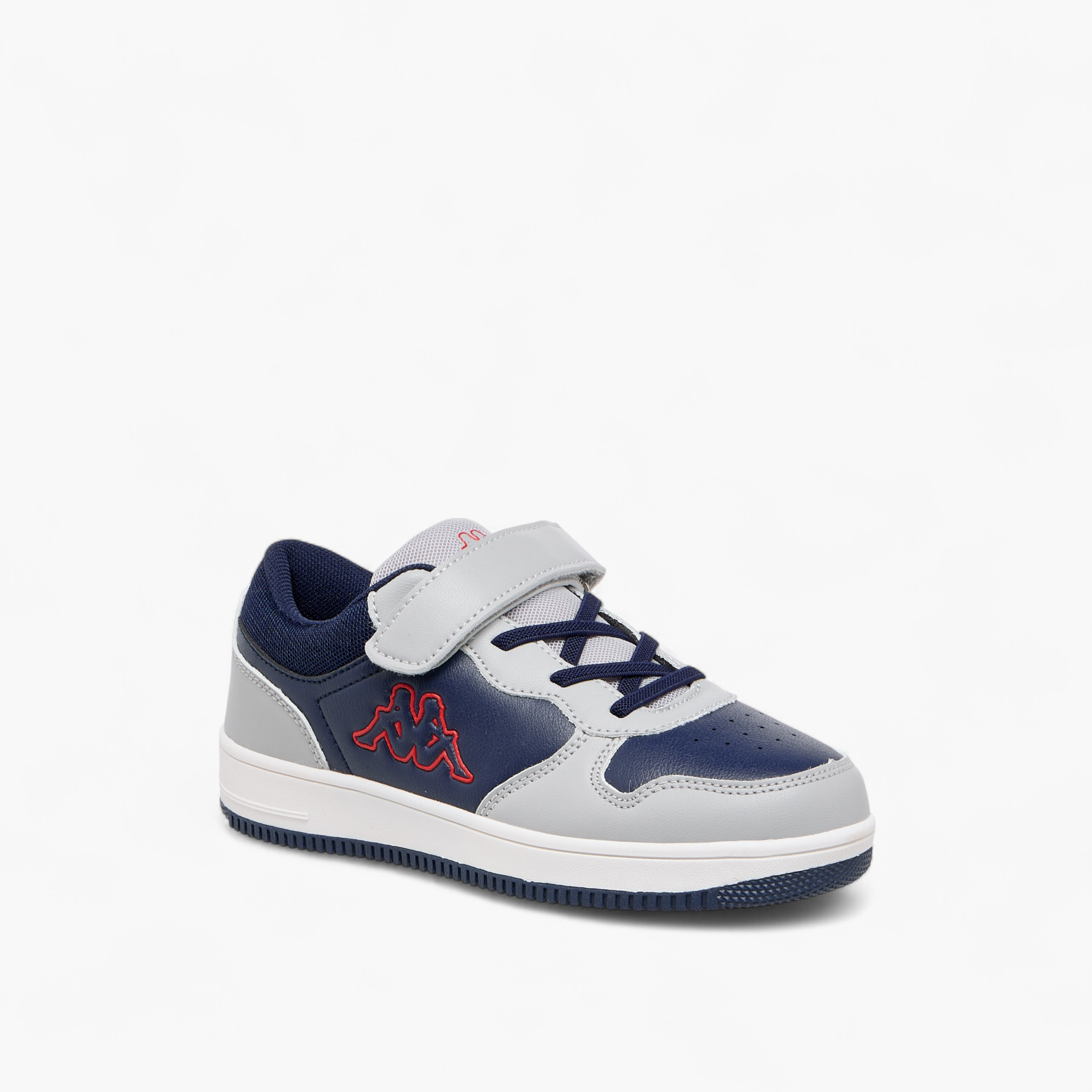 Kappa Kids' Colourblock Low Ankle Sneakers with Hook and Loop Closure-boys-shoes-sneakers-image-2