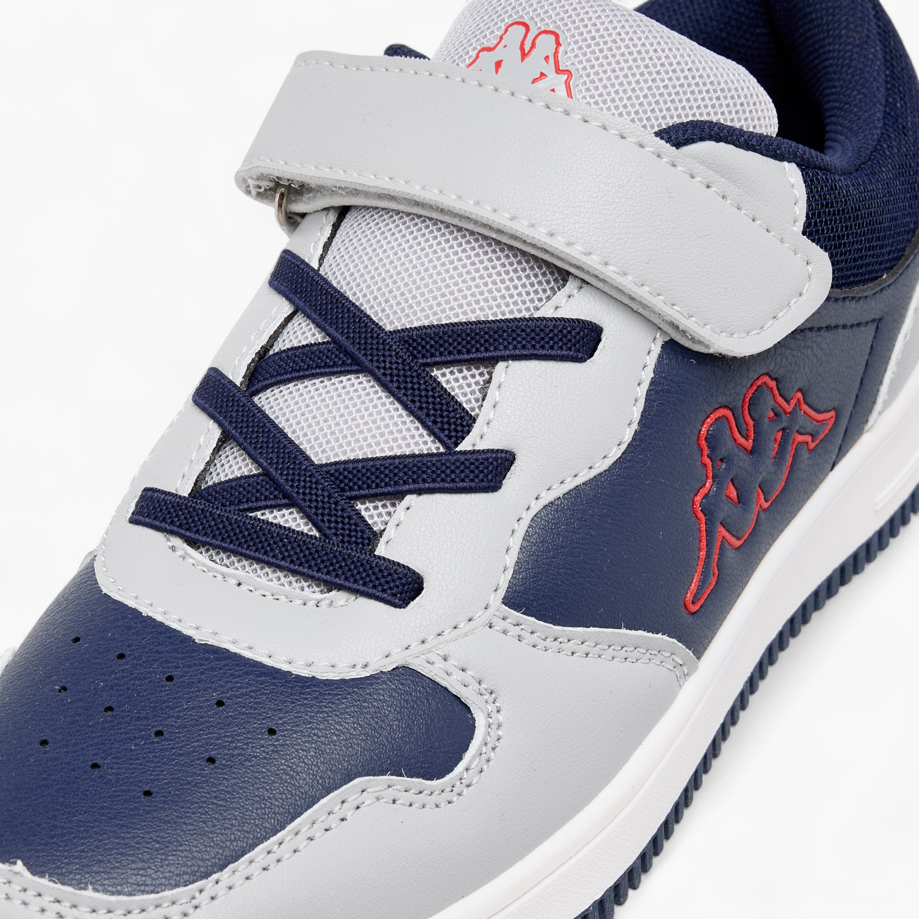 Kappa Kids' Colourblock Low Ankle Sneakers with Hook and Loop Closure-boys-shoes-sneakers-image-4