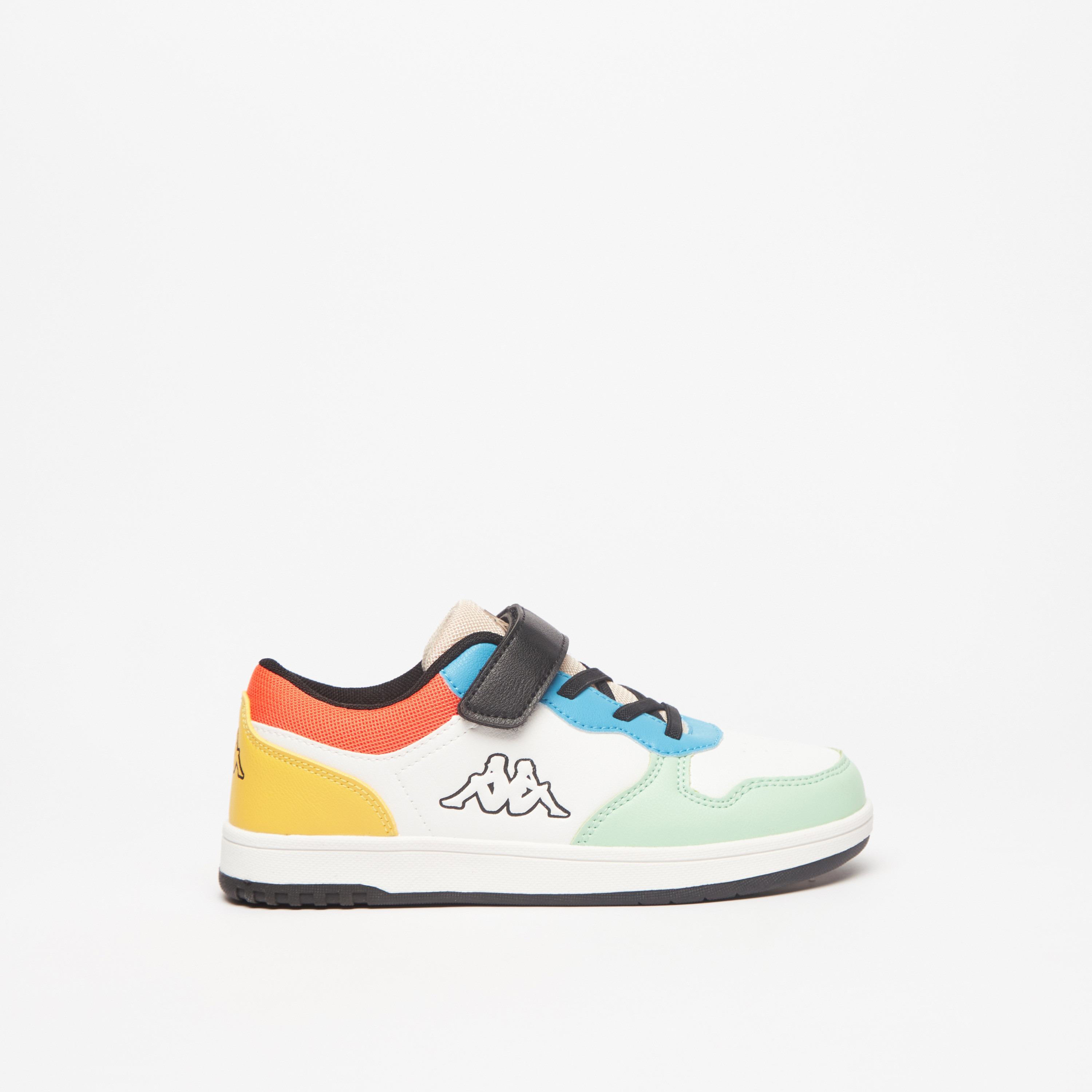 Kappa Kids' Colourblock Low Ankle Sneakers with Hook and Loop Closure-boys-shoes-sneakers-image-1