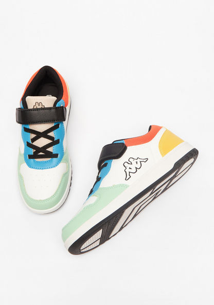 Kappa Boys' Colourblock Low-Ankle Sneakers with Hook and Loop Closure-Boy%27s Sports Shoes-image-1
