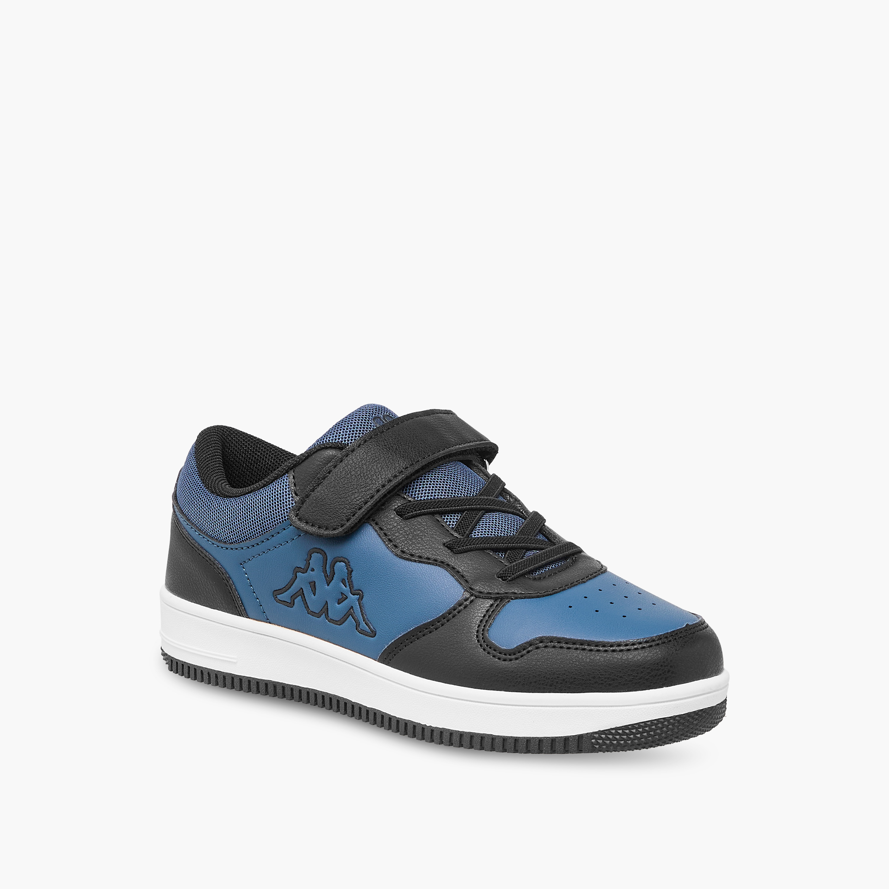 Kappa Kids' Colourblock Low Ankle Sneakers with Hook and Loop Closure-boys-shoes-sneakers-image-2