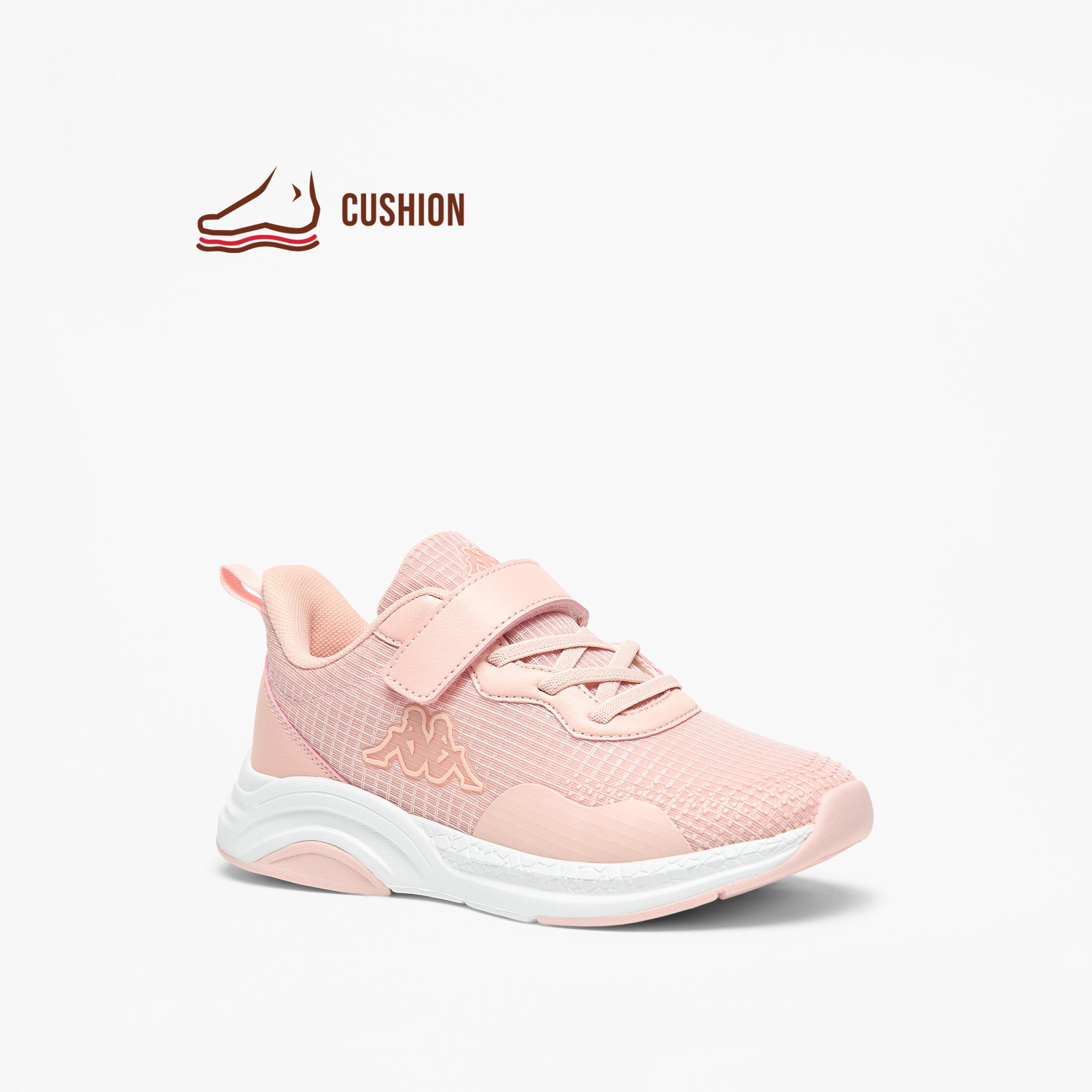 Kappa Girls' Mesh Textured Walking Shoes with Hook and Loop Closure-girls-shoes-sneakers-image-6