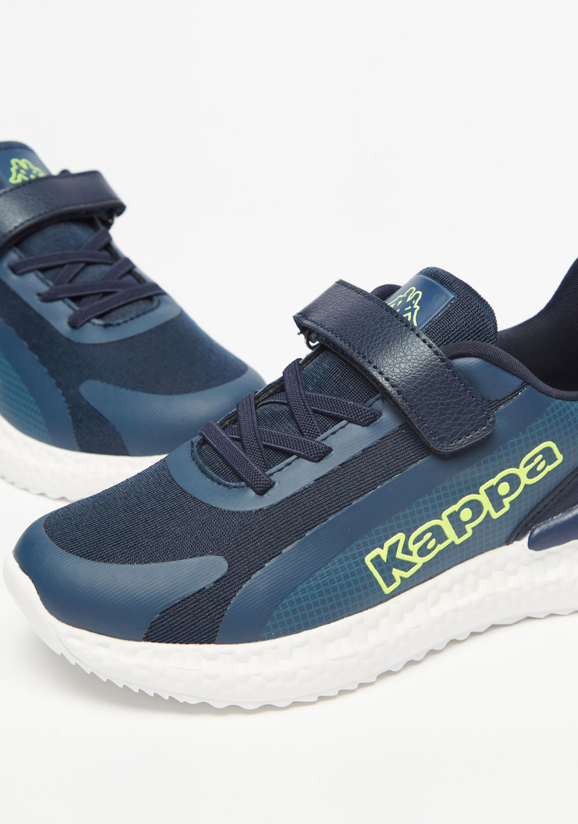 Kappa Kids' Textured Hook and Loop Closure Sports Shoes with Memory Foam-Boy%27s Sports Shoes-image-4