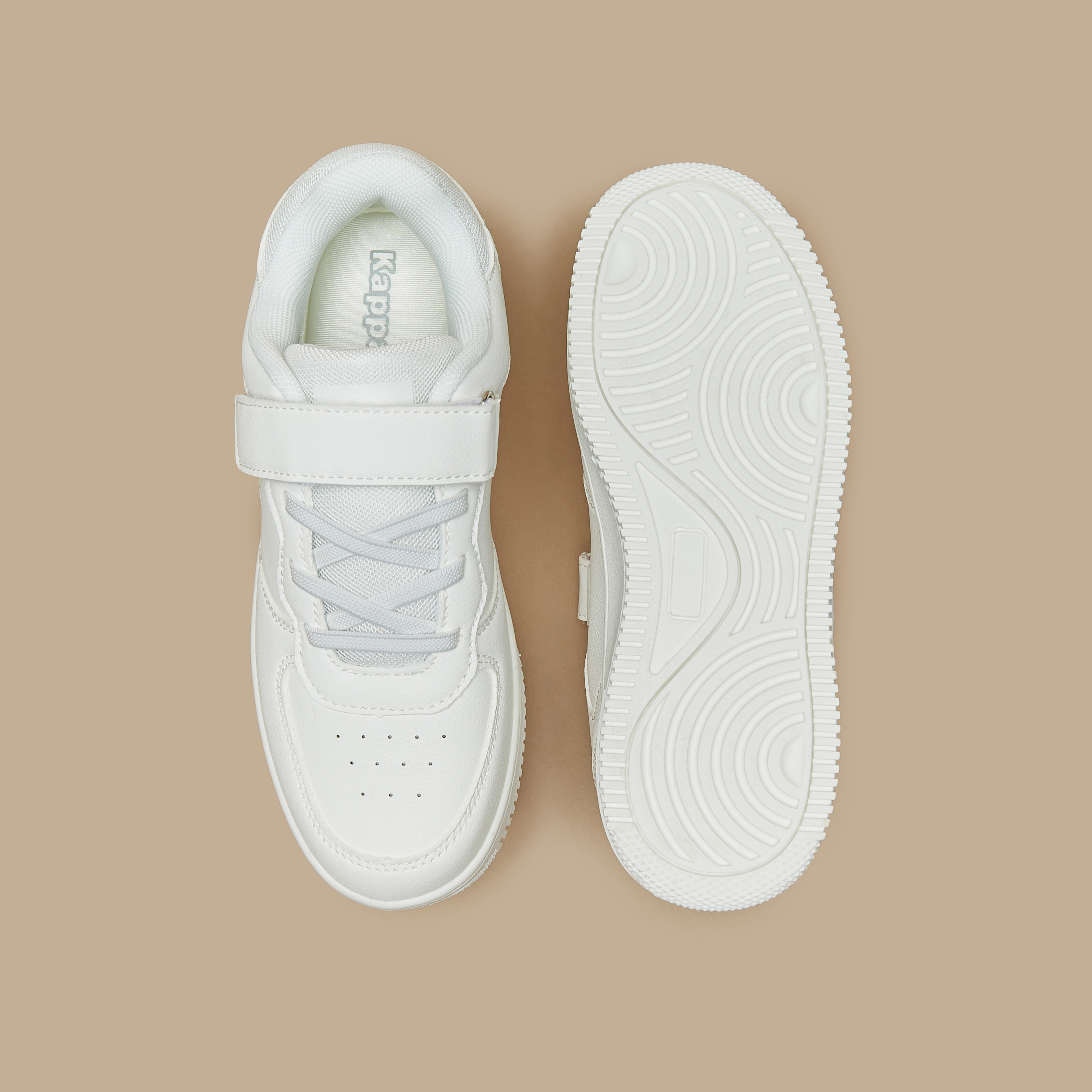 Kappa Kids Detail Hook and Loop Closure Sports Shoes with Cushioning-girls-shoes-sneakers-image-4