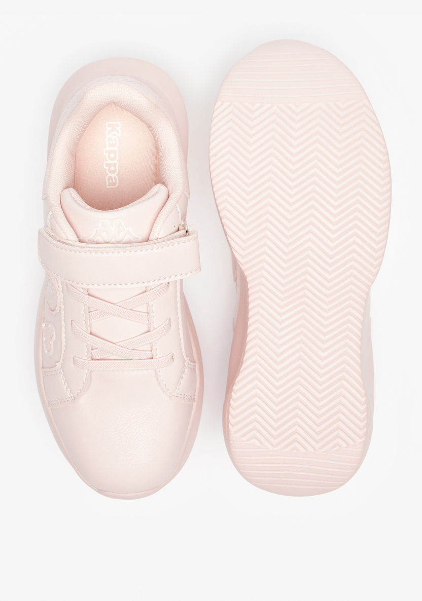 Kappa Girls' Heart Detail Sneakers with Hook and Loop Closure-Girl%27s Sneakers-image-3