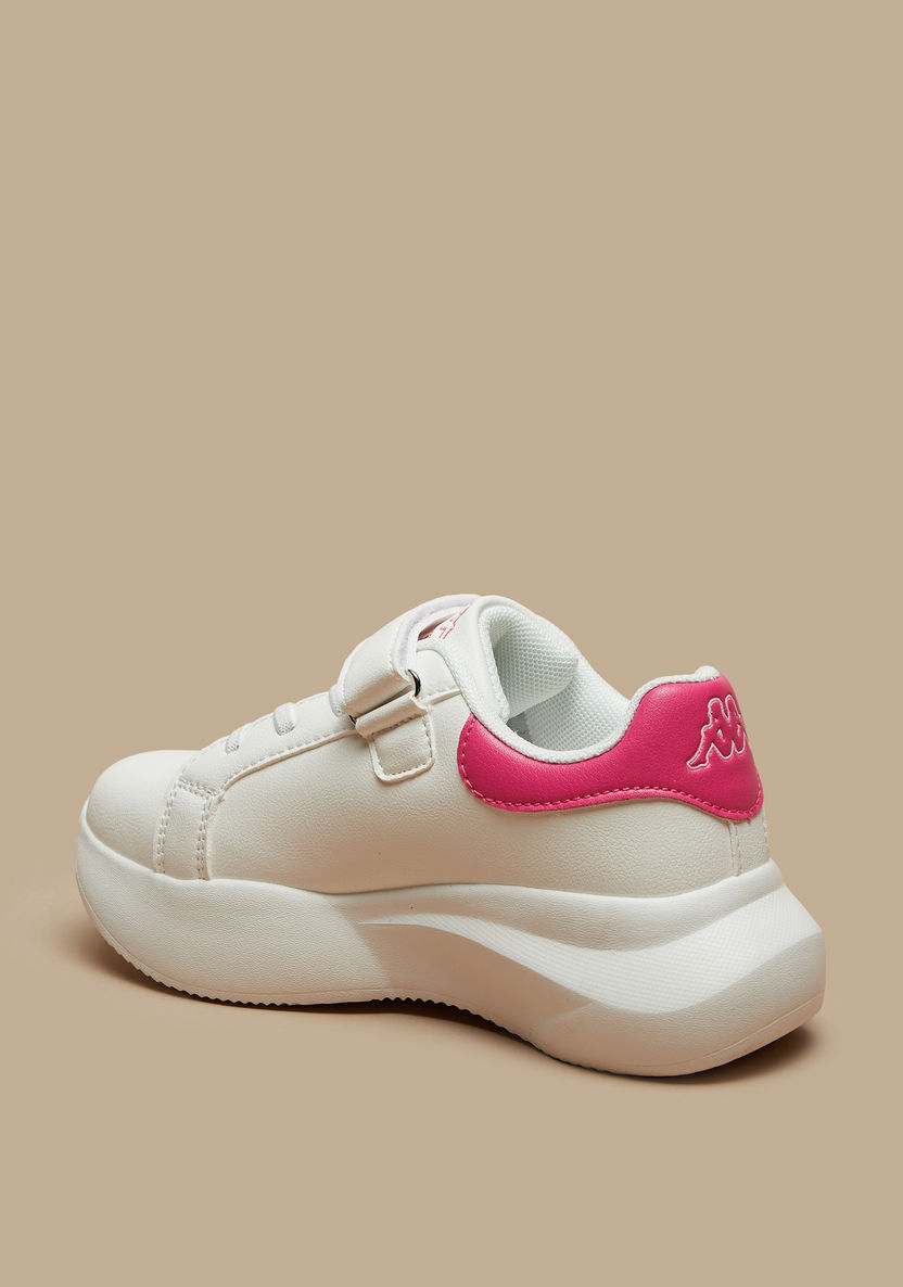Kappa Girls' Heart Detail Sneakers with Hook and Loop Closure-Girl%27s Sneakers-image-1