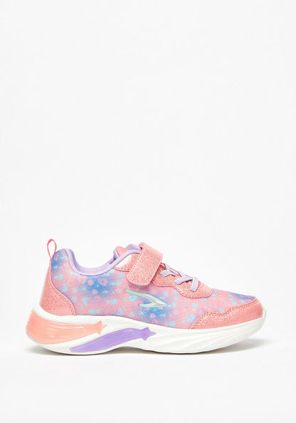 Dash Ombre Printed Sneakers with Hook and Loop Closure-Girl%27s Sneakers-image-0