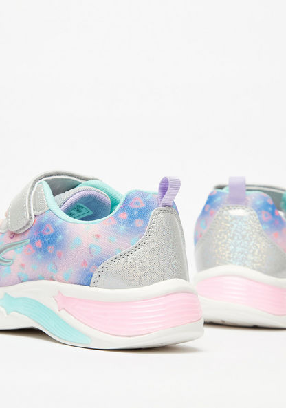 Dash Ombre Printed Sneakers with Hook and Loop Closure-Girl%27s Sneakers-image-3