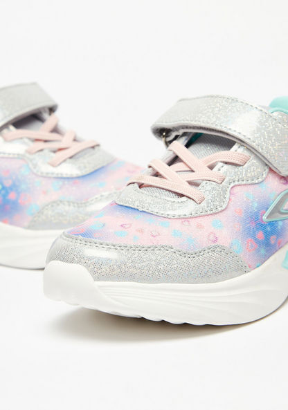 Dash Ombre Printed Sneakers with Hook and Loop Closure-Girl%27s Sneakers-image-4