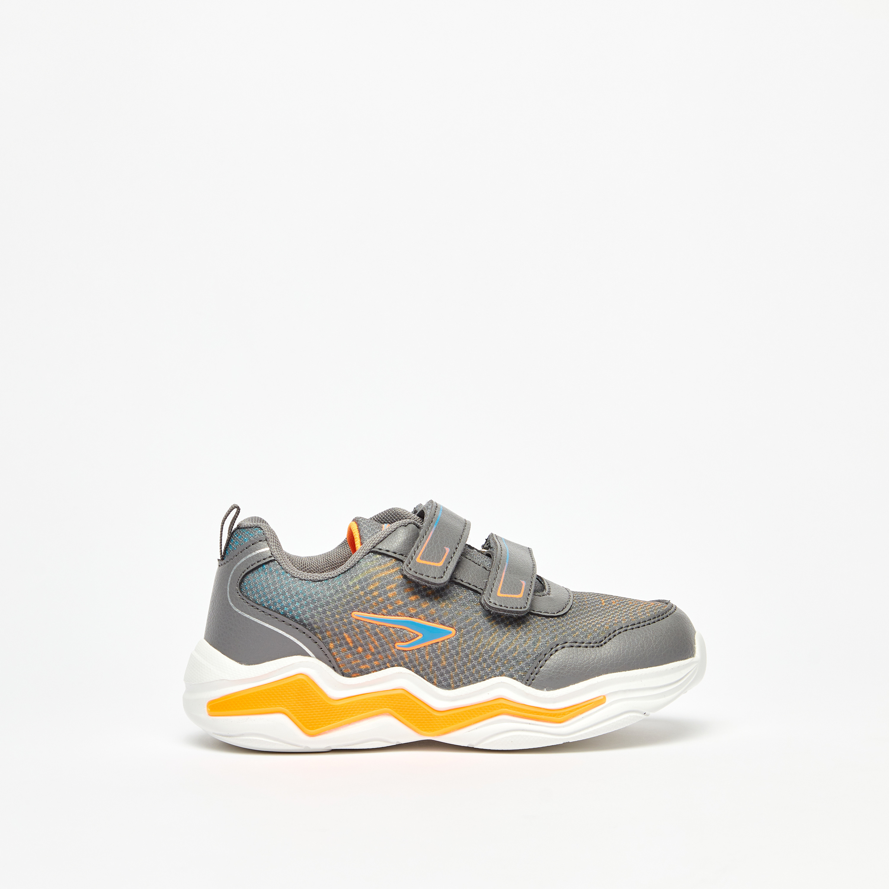 Dash Panelled Walking Shoes with Hook and Loop Closure-girls-shoes-sneakers-image-6