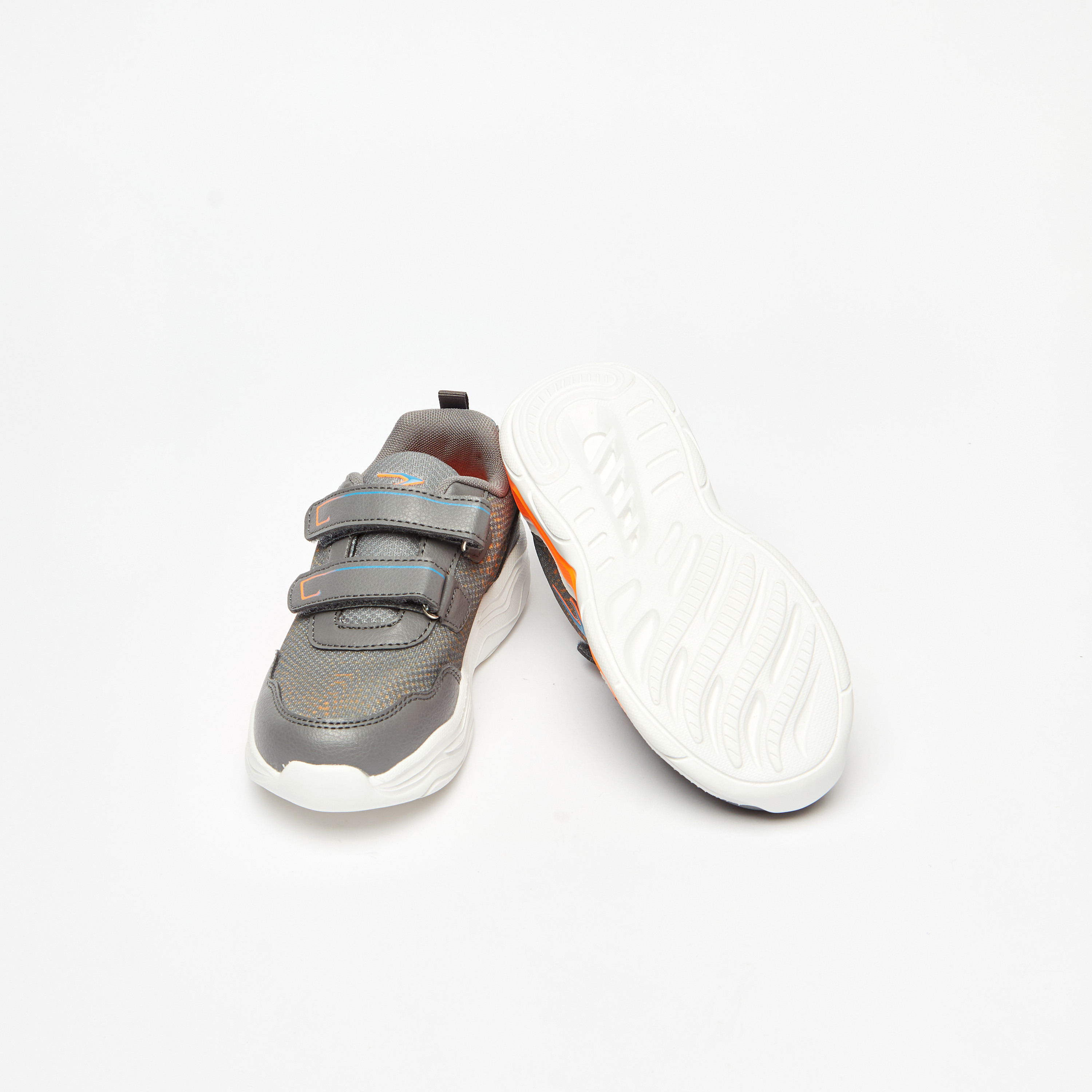 Dash Panelled Walking Shoes with Hook and Loop Closure-girls-shoes-sneakers-image-8