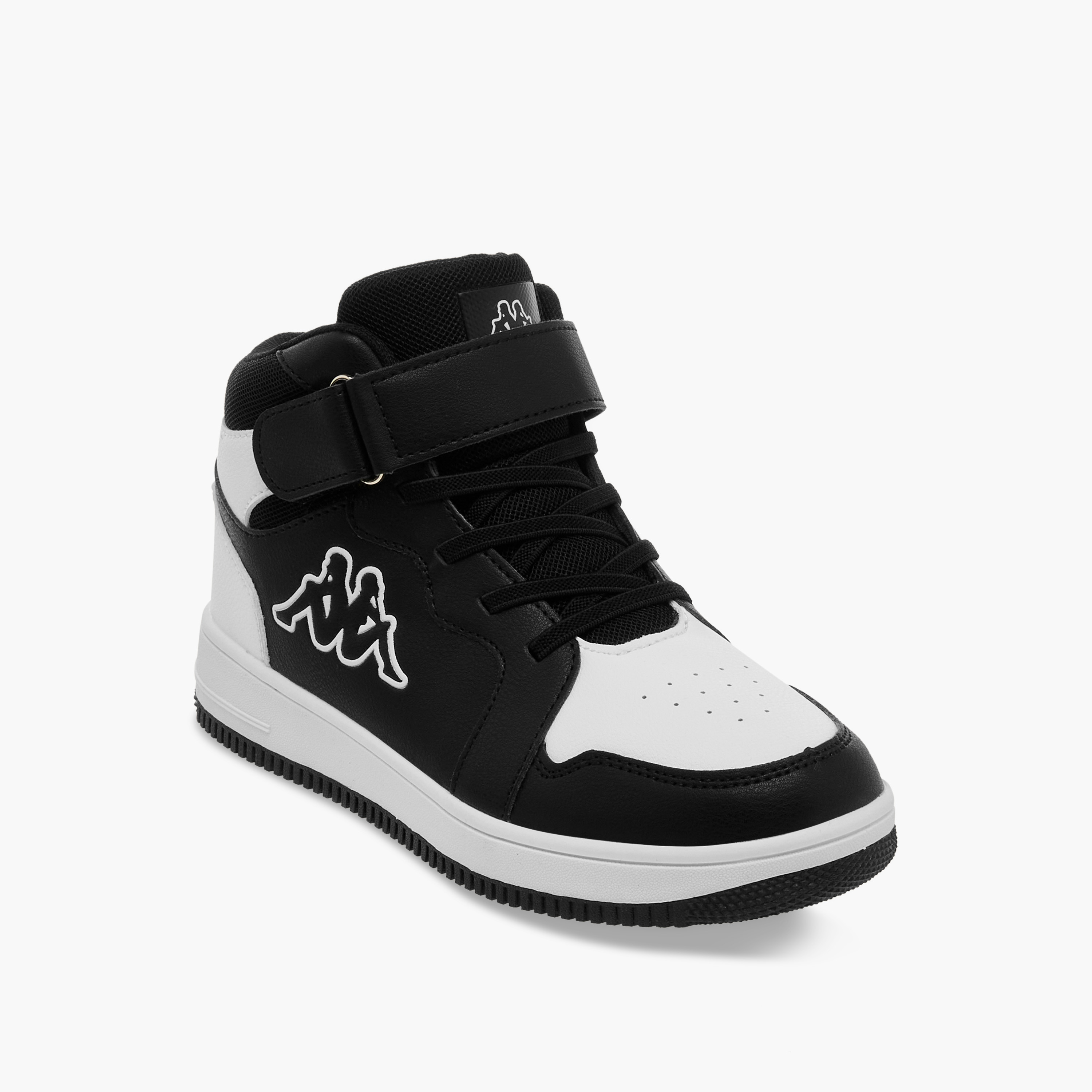 Kappa Kids' Colourblock Sneakers with Hook and Loop Closure-boys-shoes-schoolshoes-image-2