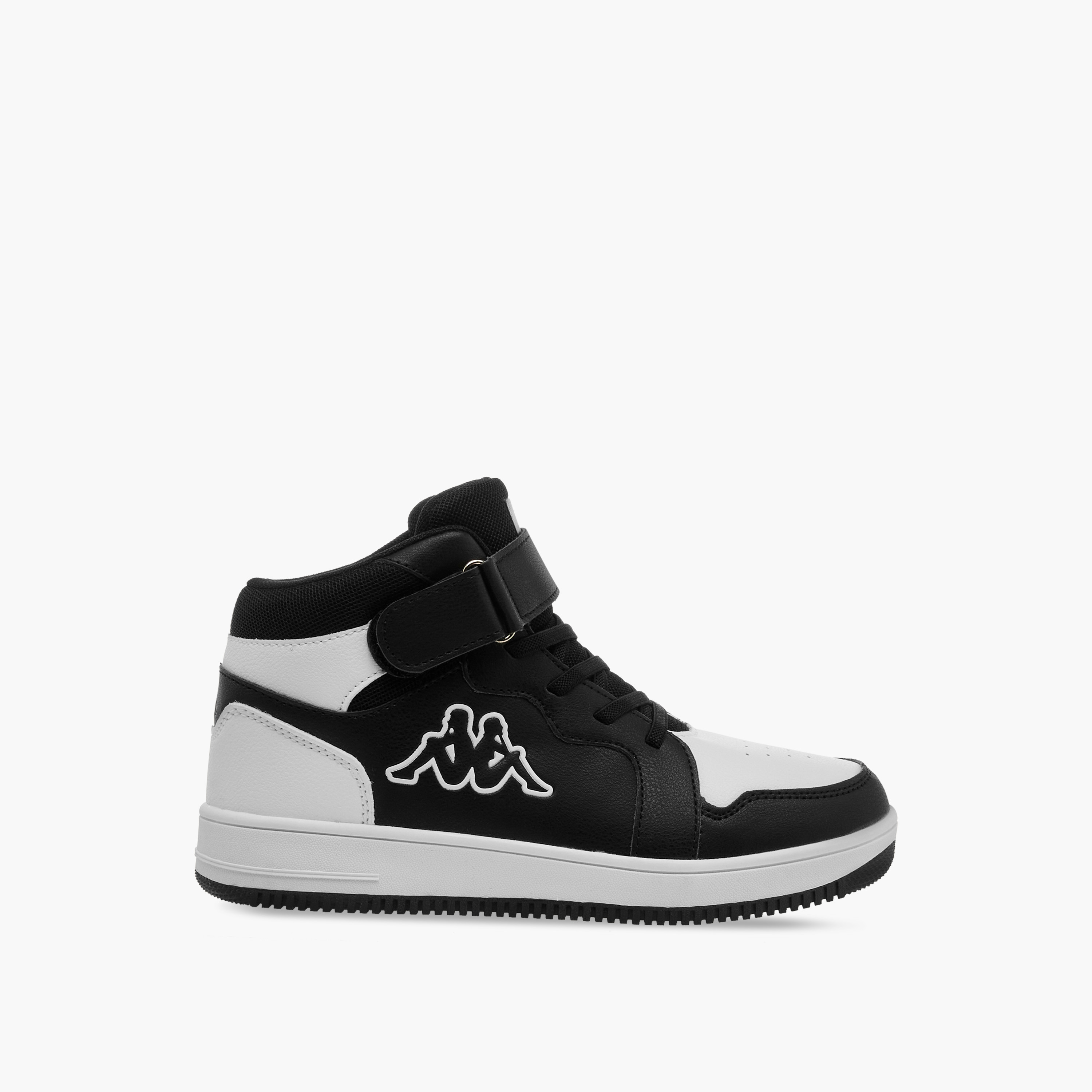 Kappa Kids' Colourblock Sneakers with Hook and Loop Closure-boys-shoes-schoolshoes-image-3