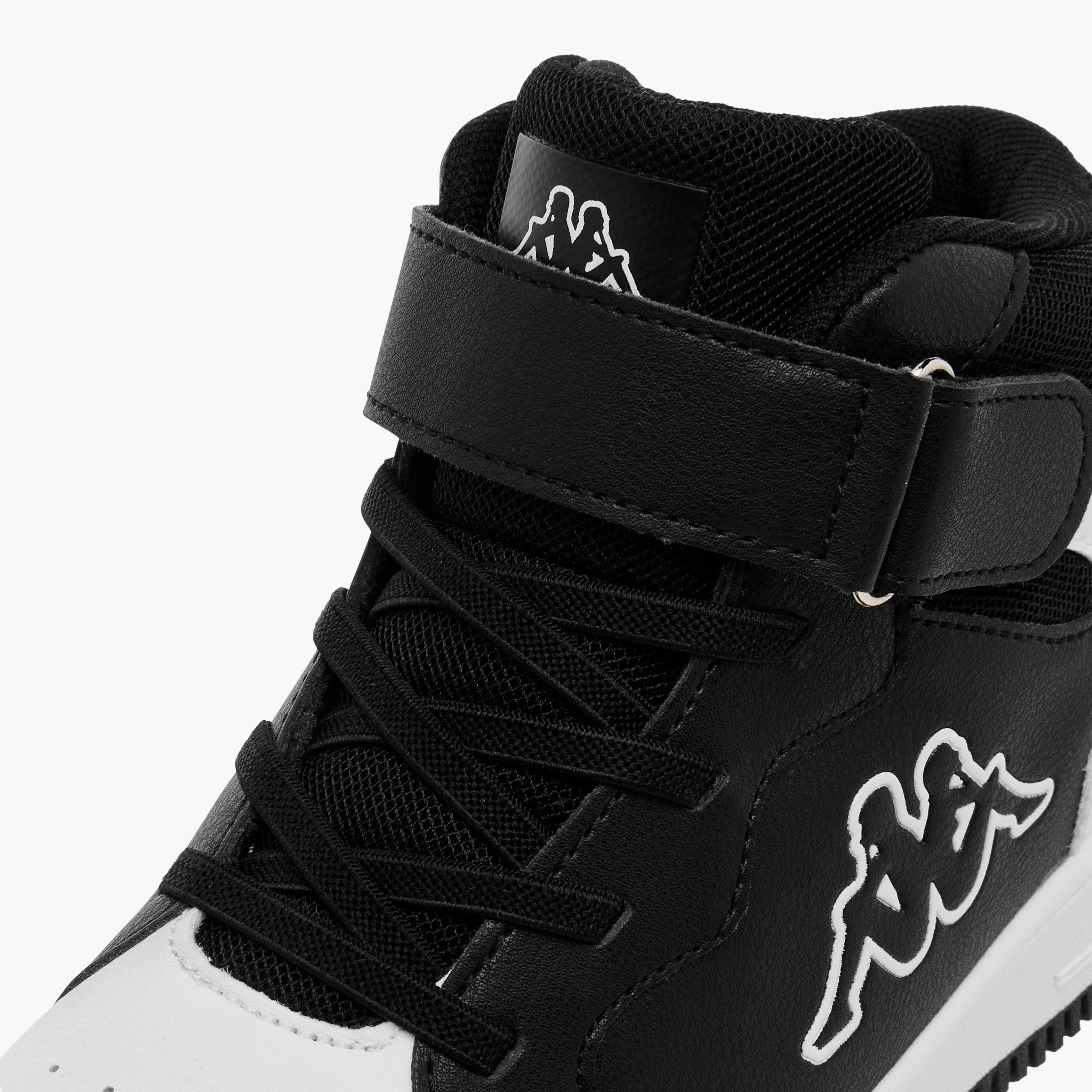 Kappa Kids' Colourblock Sneakers with Hook and Loop Closure-boys-shoes-schoolshoes-image-4