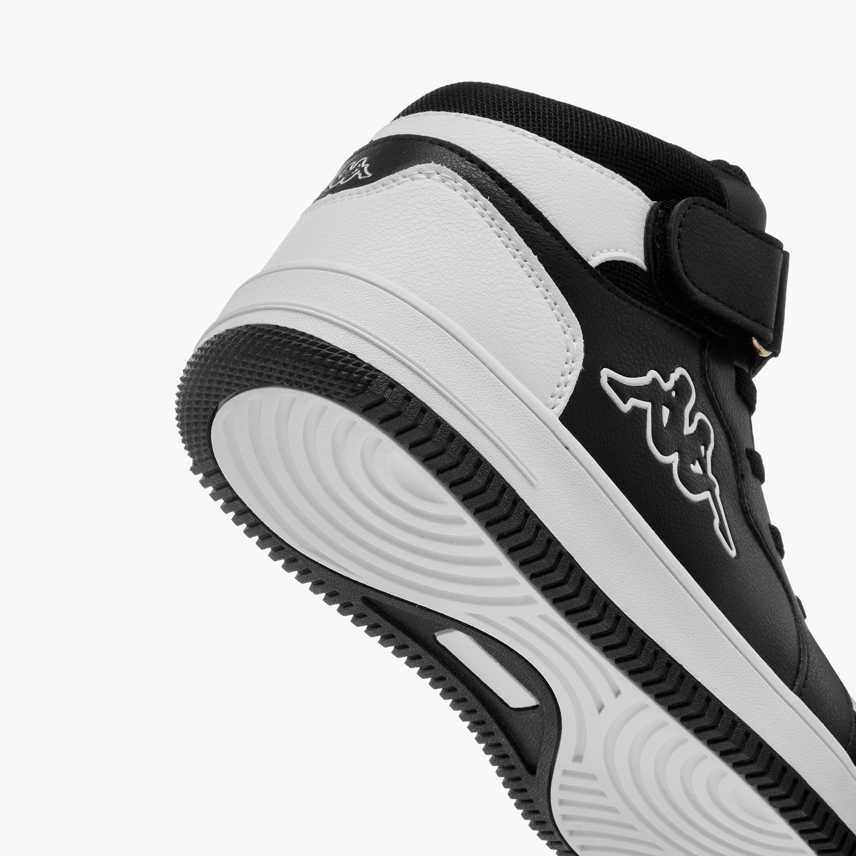 Kappa Kids' Colourblock Sneakers with Hook and Loop Closure-boys-shoes-schoolshoes-image-5