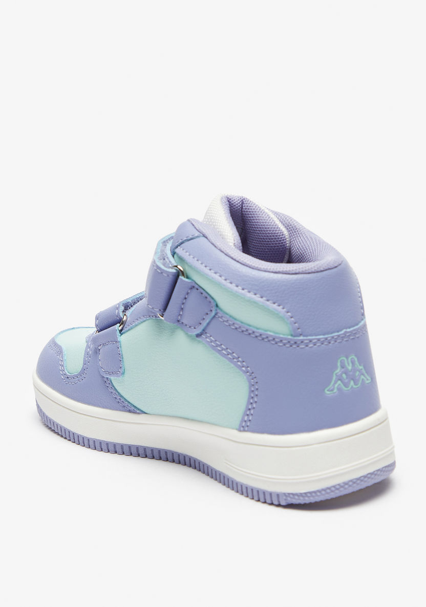 Kappa Boys' Colourblock High Top Sneakers with Hook and Loop Closure-Girl%27s Sports Shoes-image-1