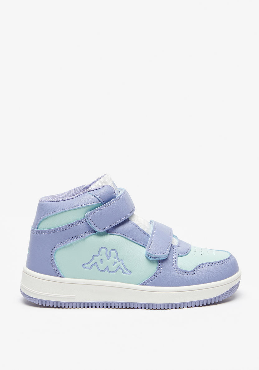 Kappa Boys' Colourblock High Top Sneakers with Hook and Loop Closure-Girl%27s Sports Shoes-image-2