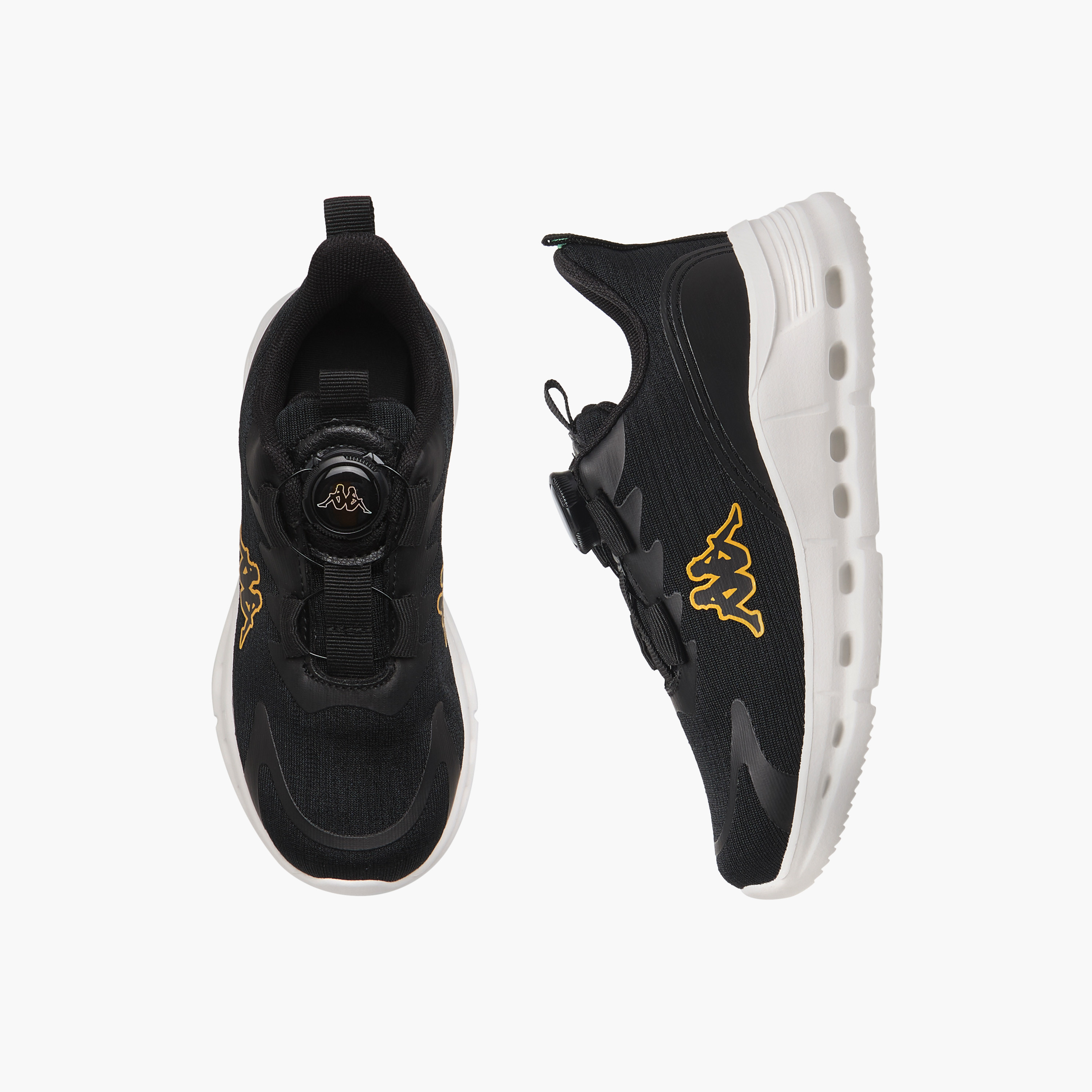 حذاء رياضي بطبعات شعار وإبزيم دوّار للأولاد من كابا-sports-boys-shoes-image-1