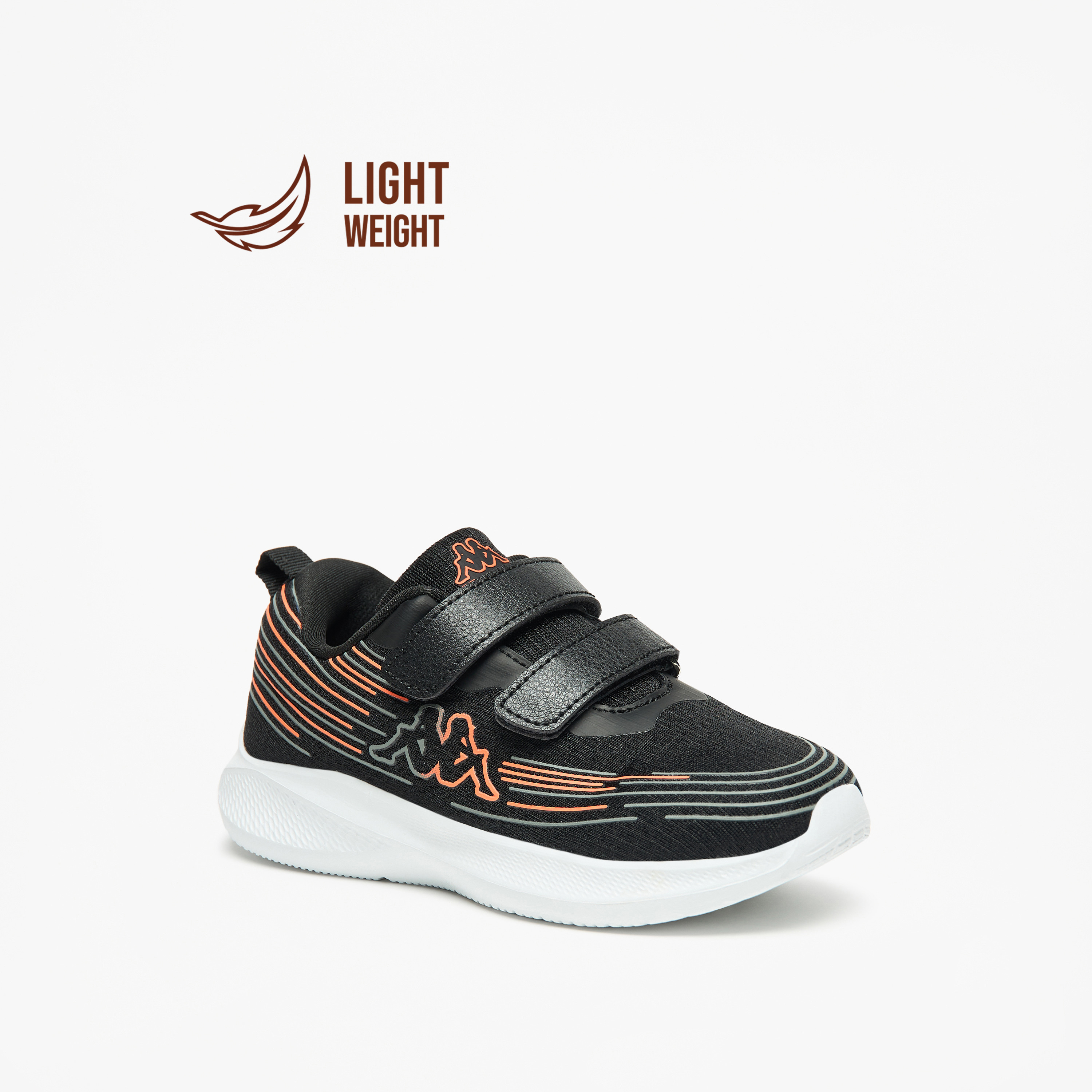 حذاء رياضي بشريط إغلاق لاصق وتفاصيل شعار للأولاد من كابا-sports-boys-shoes-image-1