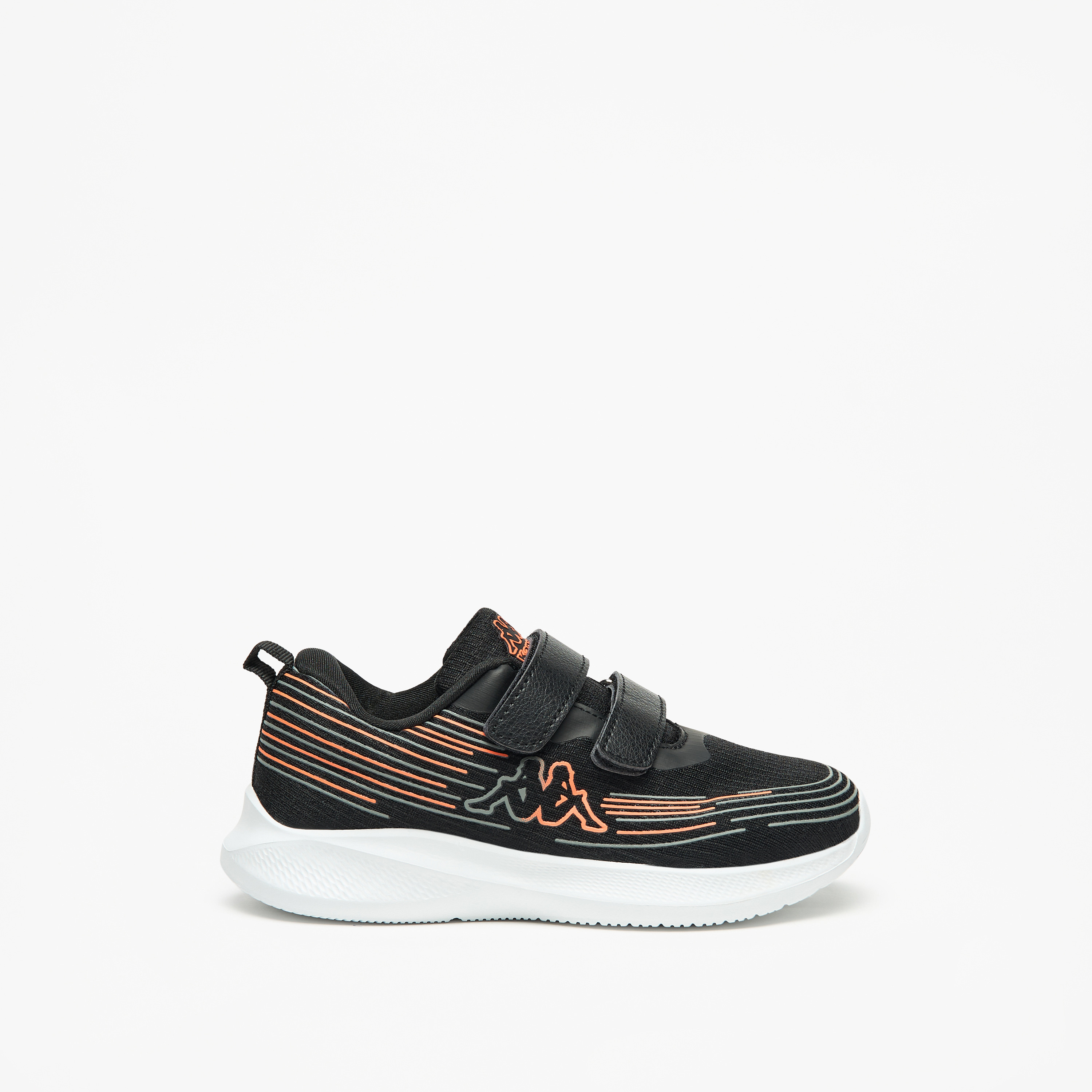 Kappa Kids' Logo Detail Sports Shoes with Hook and Loop Closure-sports-boys-shoes-image-3