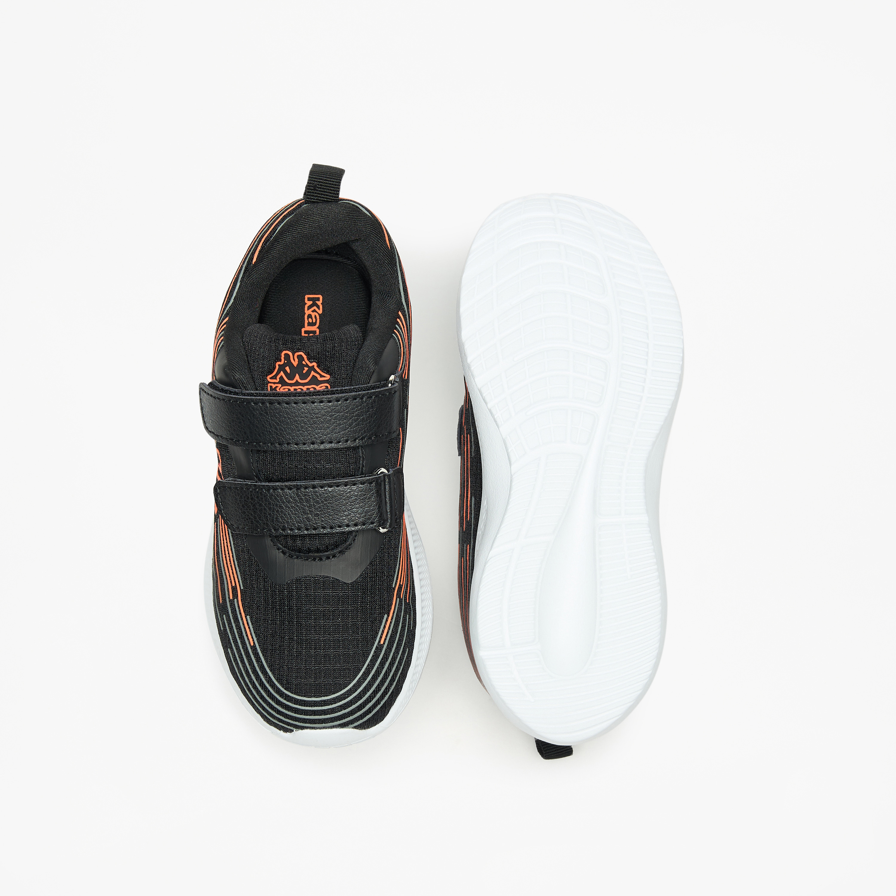 Kappa Kids' Logo Detail Sports Shoes with Hook and Loop Closure-sports-boys-shoes-image-4