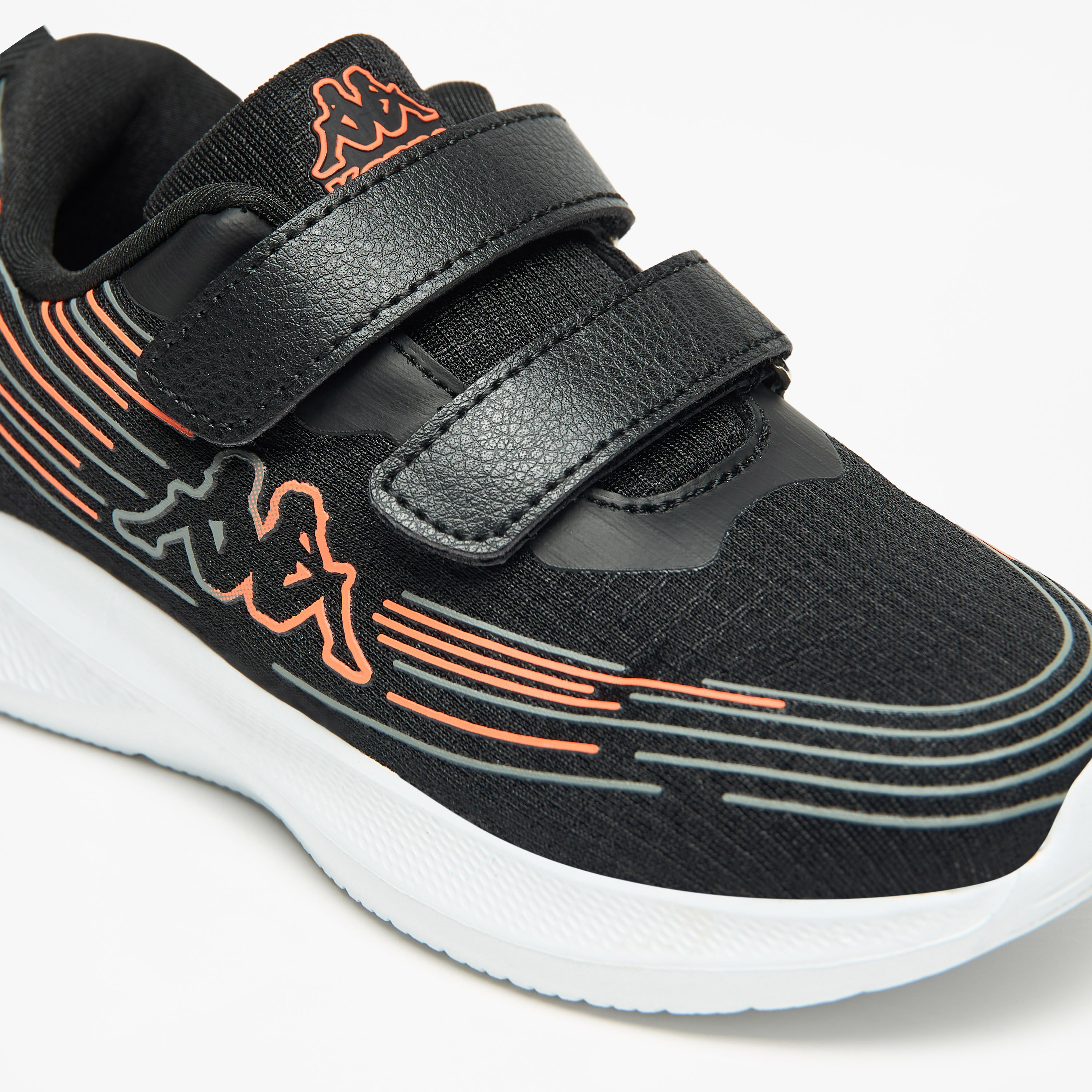 Kappa Kids' Logo Detail Sports Shoes with Hook and Loop Closure-sports-boys-shoes-image-5